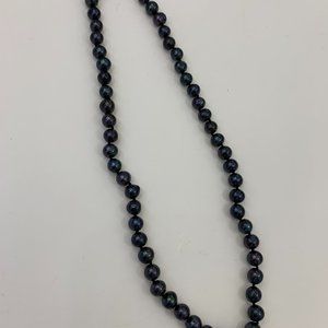 18' Genuine 8-9mm Tahitian Black Natural Pearls